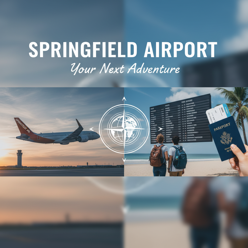 Professional blog header image for article titled: Springfield Airport Your Next Adventure. High quality, relevant imagery, clean composition.