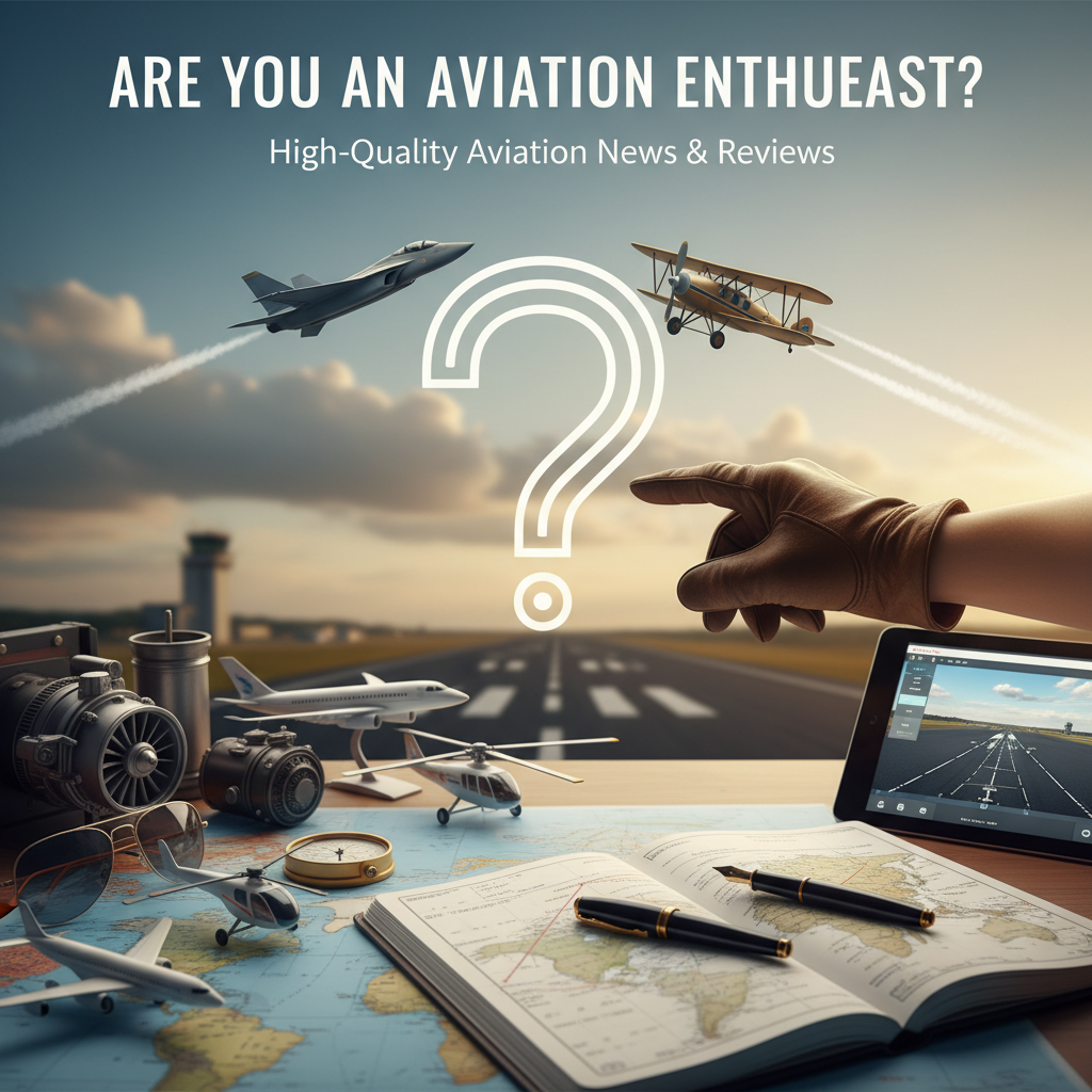 Professional blog header image for article titled: Are you an aviation enthusiast?. High quality, relevant imagery, clean composition.