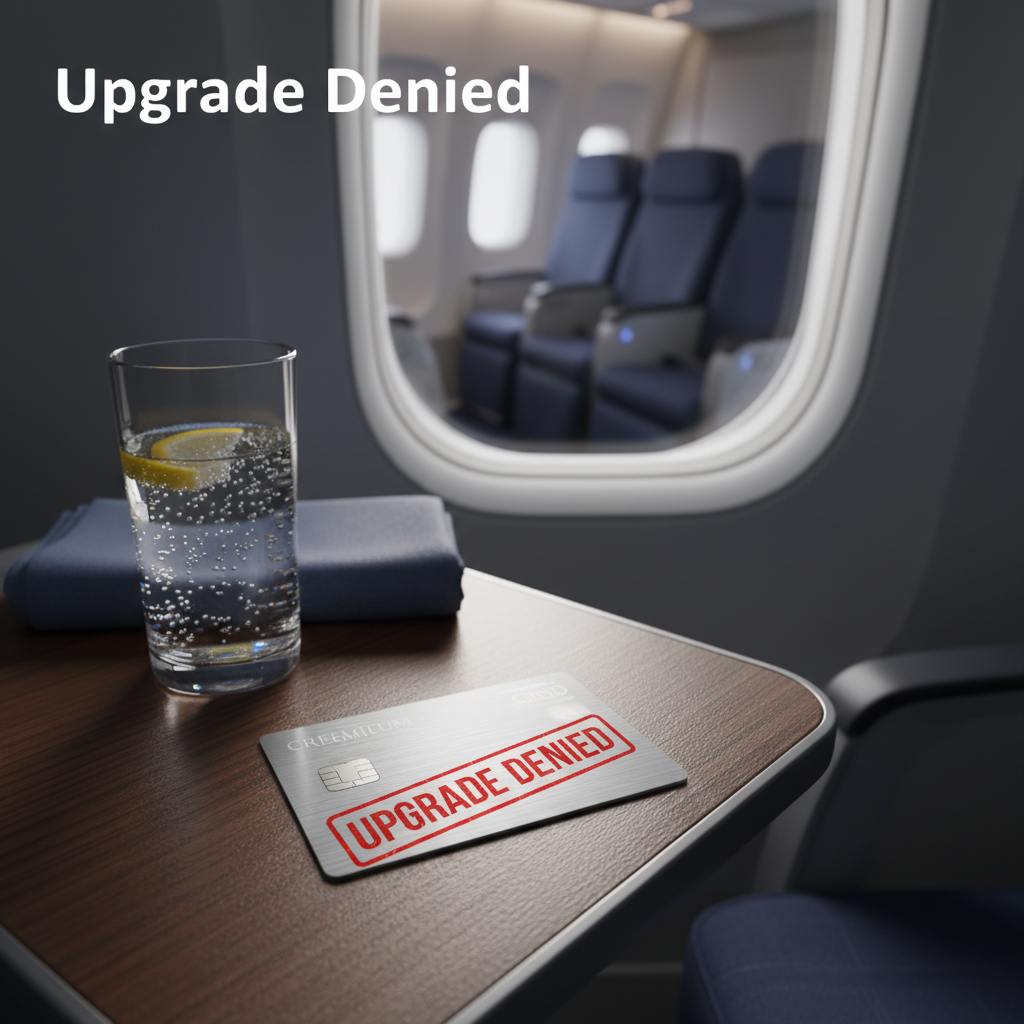 Professional blog header image for article titled: Upgrade denied. High quality, relevant imagery, clean composition.