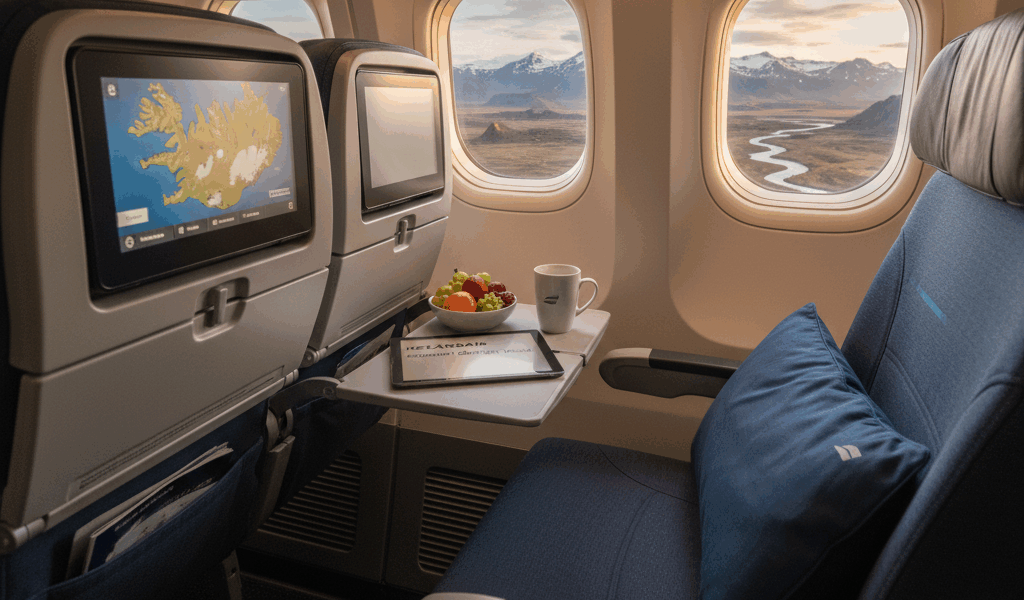Professional blog header image for article titled: Icelandair Economy Comfort Value. High quality, r