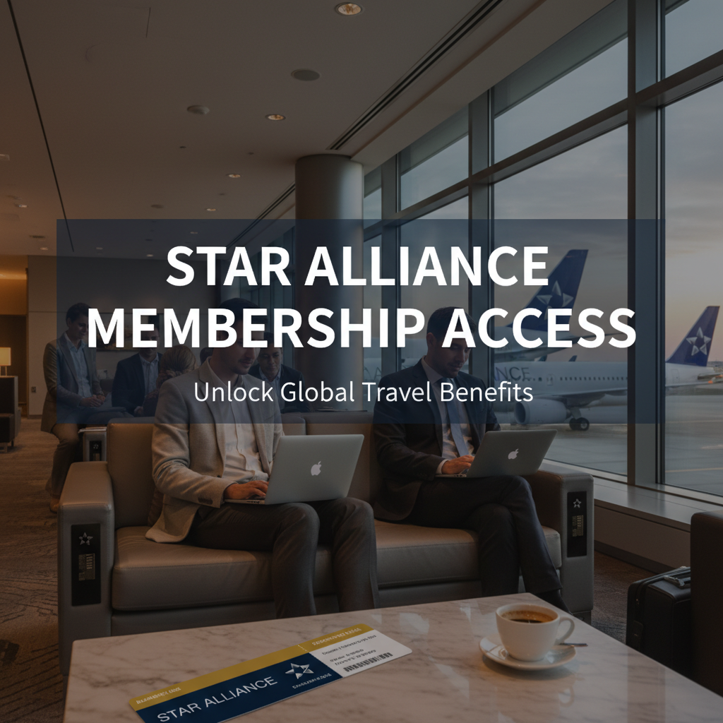 Professional blog header image for article titled: Star Alliance Membership Access. High quality, relevant imagery, clean composition.