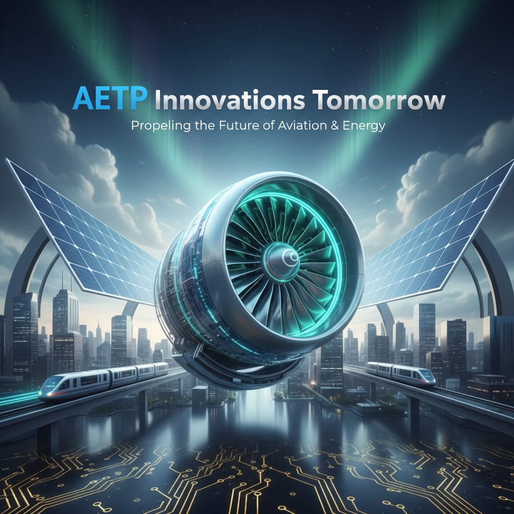 Professional blog header image for article titled: AETP Innovations Tomorrow. High quality, relevant imagery, clean composition.