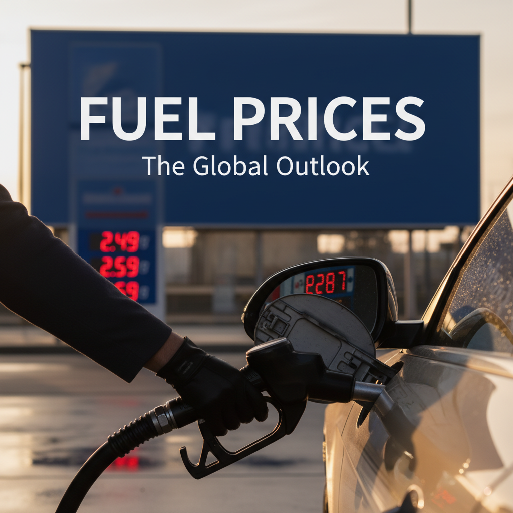 Professional blog header image for article titled: Fuel prices. High quality, relevant imagery, clean composition.