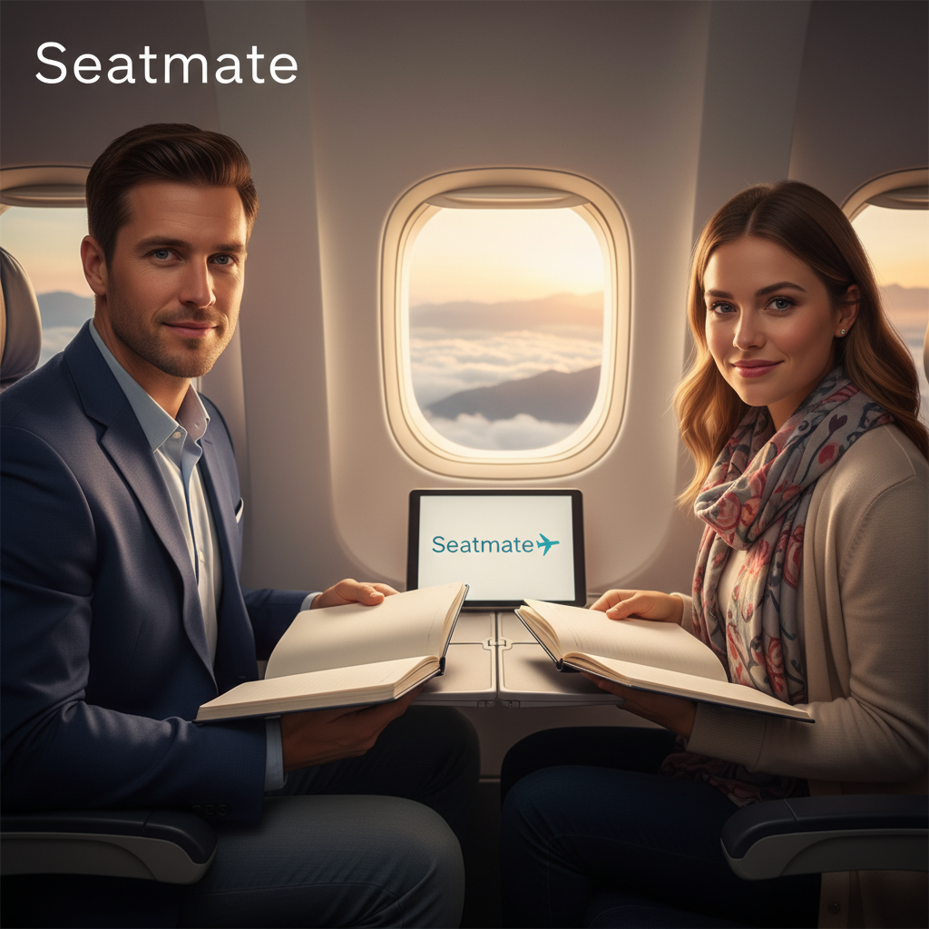 Professional blog header image for article titled: Seatmate. High quality, relevant imagery, clean composition.