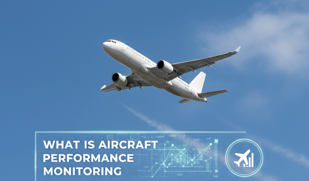 Professional blog header image for article titled: What is Aircraft Performance Monitoring. High qua