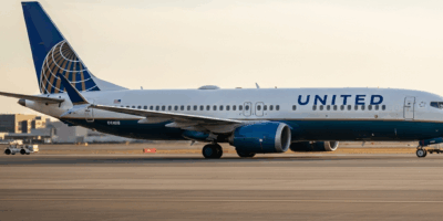 Boeing 737 MAX 10 aircraft on tarmac, United Airlines livery