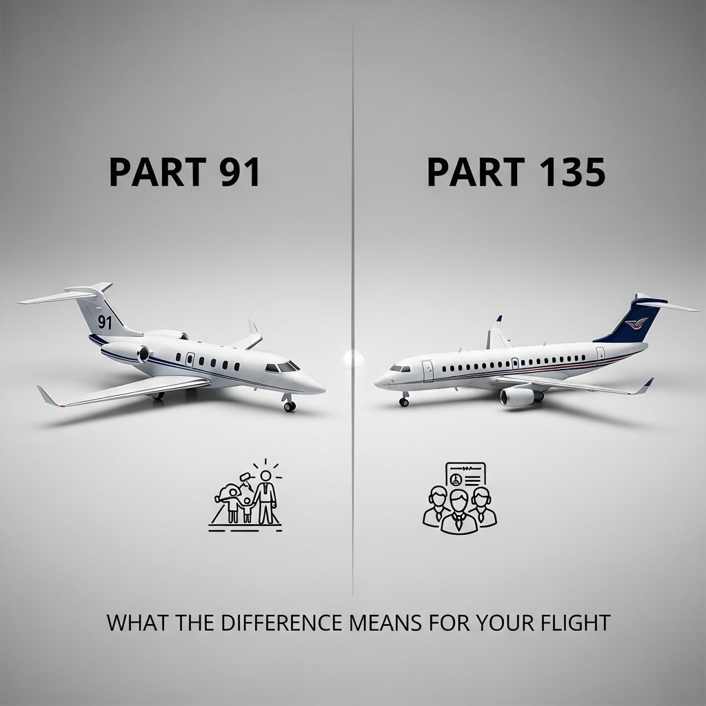 Part 91 vs Part 135 — What the Difference Means for Your Flight